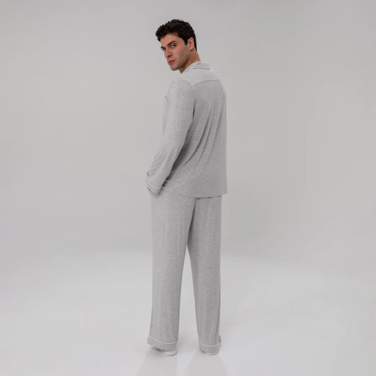 Men's Luxe Bamboo Long PJ Set - Bild 5