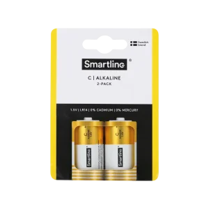 Alkaline C-batterier (2-PACK)