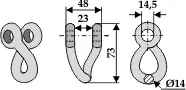 Schackel vriden 14mm Falc,Turn