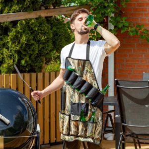 Grillförkläde med ölbälte