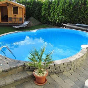 Chemoform Poolset Exklusiv Åttaform H150 Nedgrävd Med Stege-725×460-Persia Blå