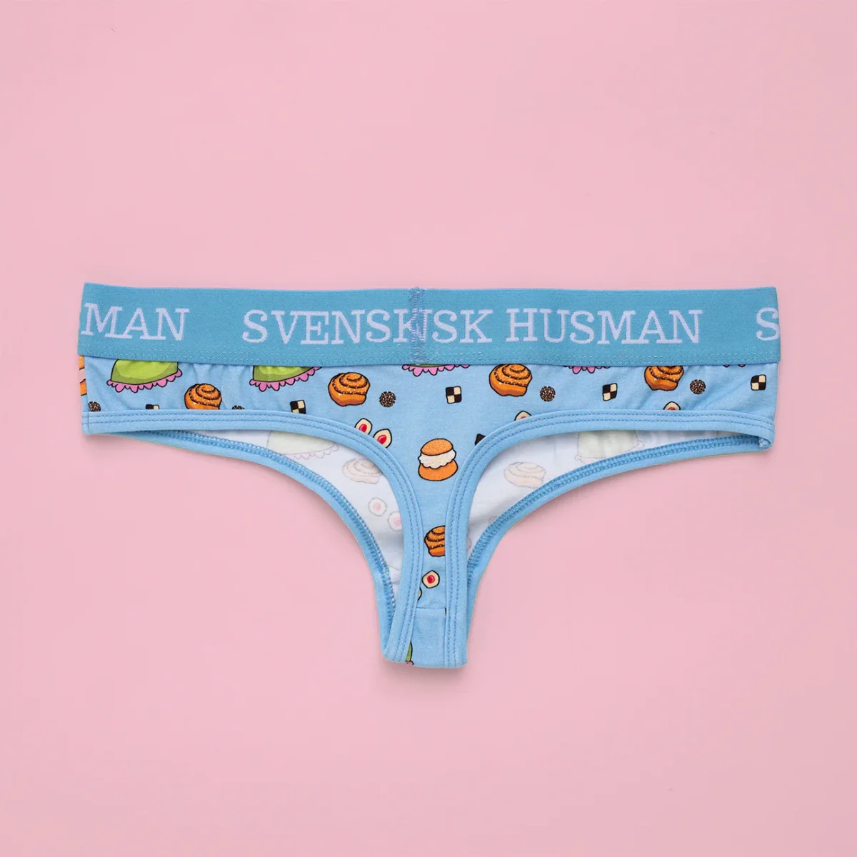 Stringtrosor - FIKA Mönster - Baby blå - Bild 3