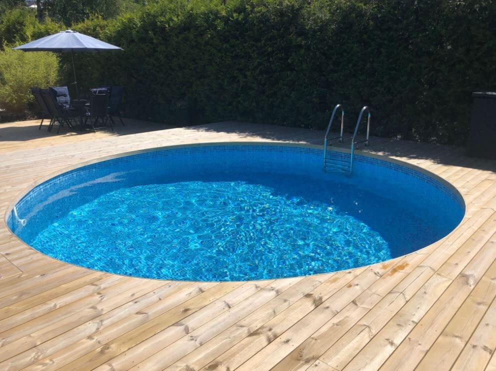 Planet Pool Stålväggspool Premium Rund 4,2 x 1,5m Persia Grå - Bild 2