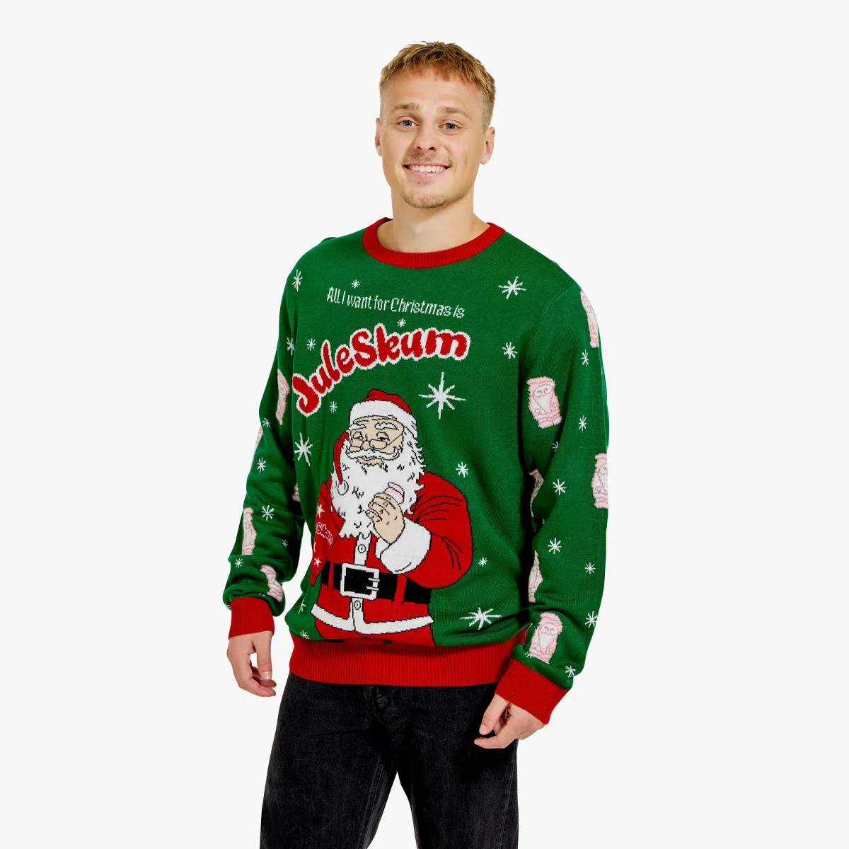 Jultröja - Juleskum grön - Herr - Bild 2