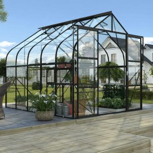 Vitavia Växthus Diana 8,3 kvm Svart Glas